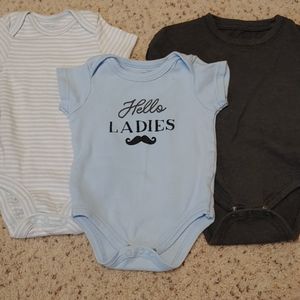 Bundle of three 0-3 month onesies